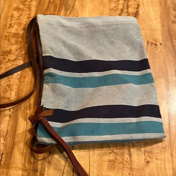 Massimo Dutti  Striped denim shoulder Bag - Picture 7 of 8